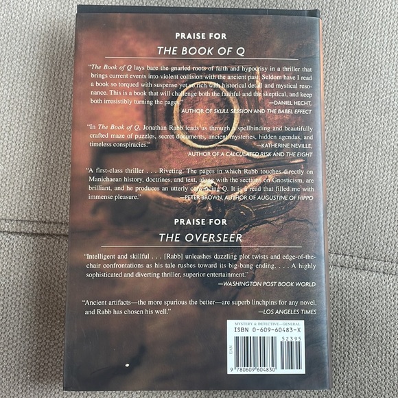 The Book of Q - Jonathan Rabb. 2001 First Edition Hardcover Fiction - Picture 6 of 9
